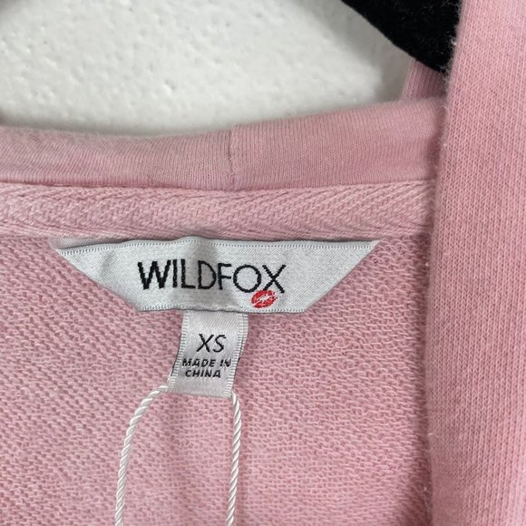 Wildfox Woman's Sz XS Pink Hooded Ombre Sweatshirt Lounge Wear Cozy Comfy - Picture 4 of 8